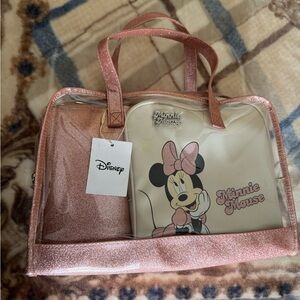 NWT Disney Pink Glitter Bag Set